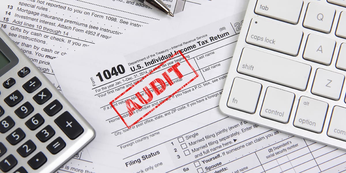 IRS tax audit papers